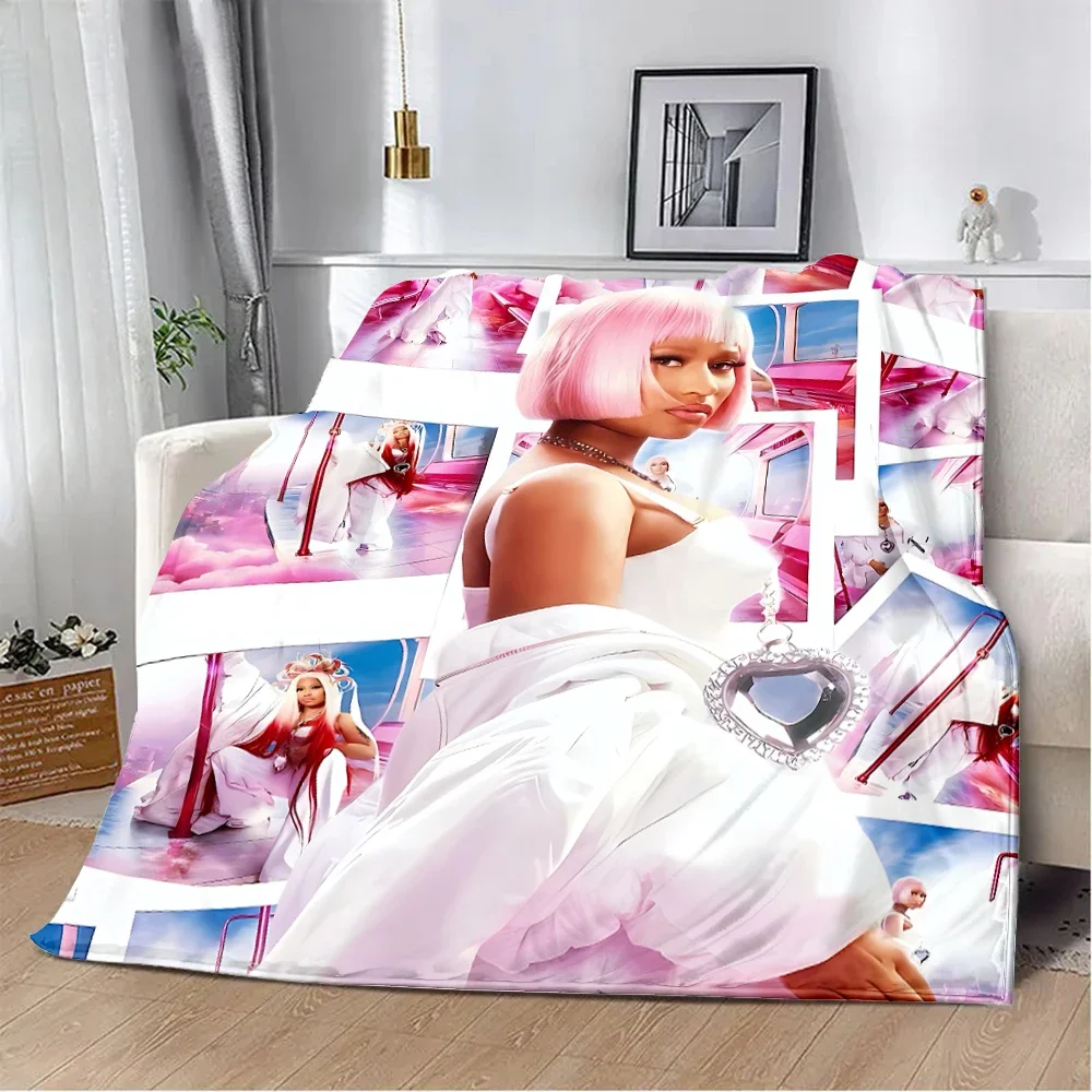 New Nicki Minaj Rapper Pink Friday 2 Printed Blanket Picnic Blankets Warm Blanket Soft and Comfortable Home Travel Birthday Gift
