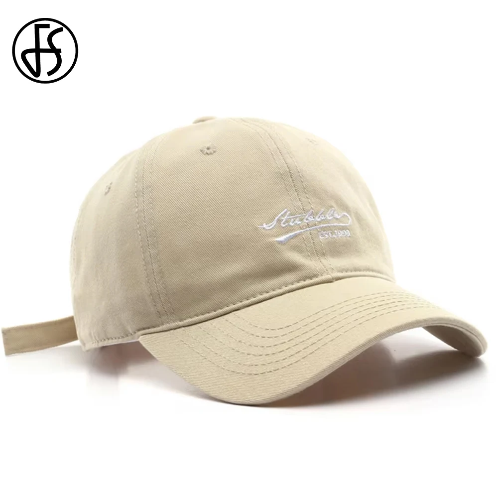 FS 2024 Black Beige Baseball Cap For Men High Quality Cotton Women Hats Hip Hop Snapback Cap Streetwear Dad Hat Bone Masculino