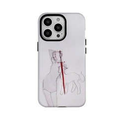 Korean Ins Random Red Arrow Cartoon Case for IPHONE 16 ProMax 15 14 13 12 11 PRO Plus XR XS Acrylic TPU Two in One Phone Cases