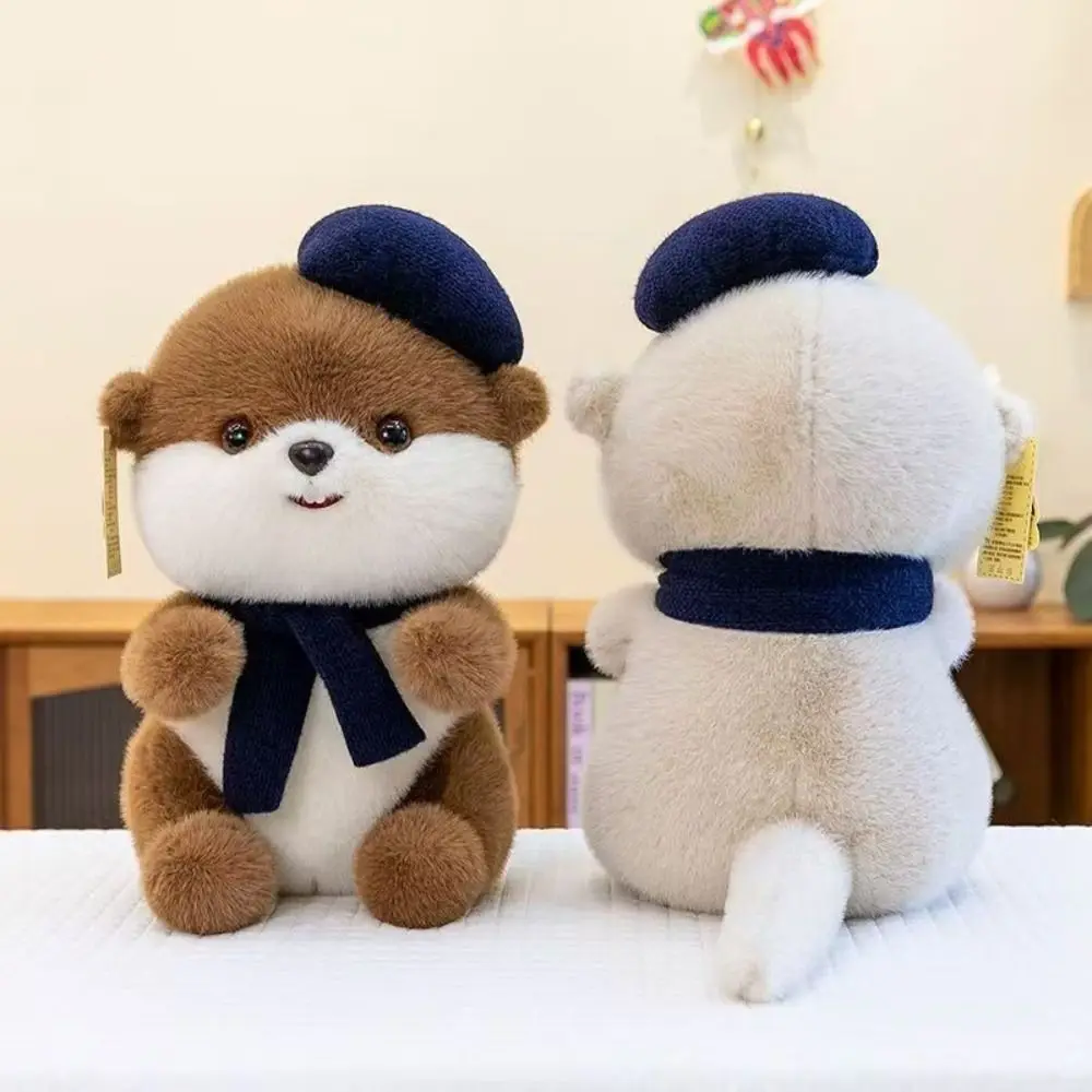 Pluizige bever pluche pop collectie zachte kleine otter knuffel nieuwigheid cartoon eekhoorn knuffel verjaardagscadeau