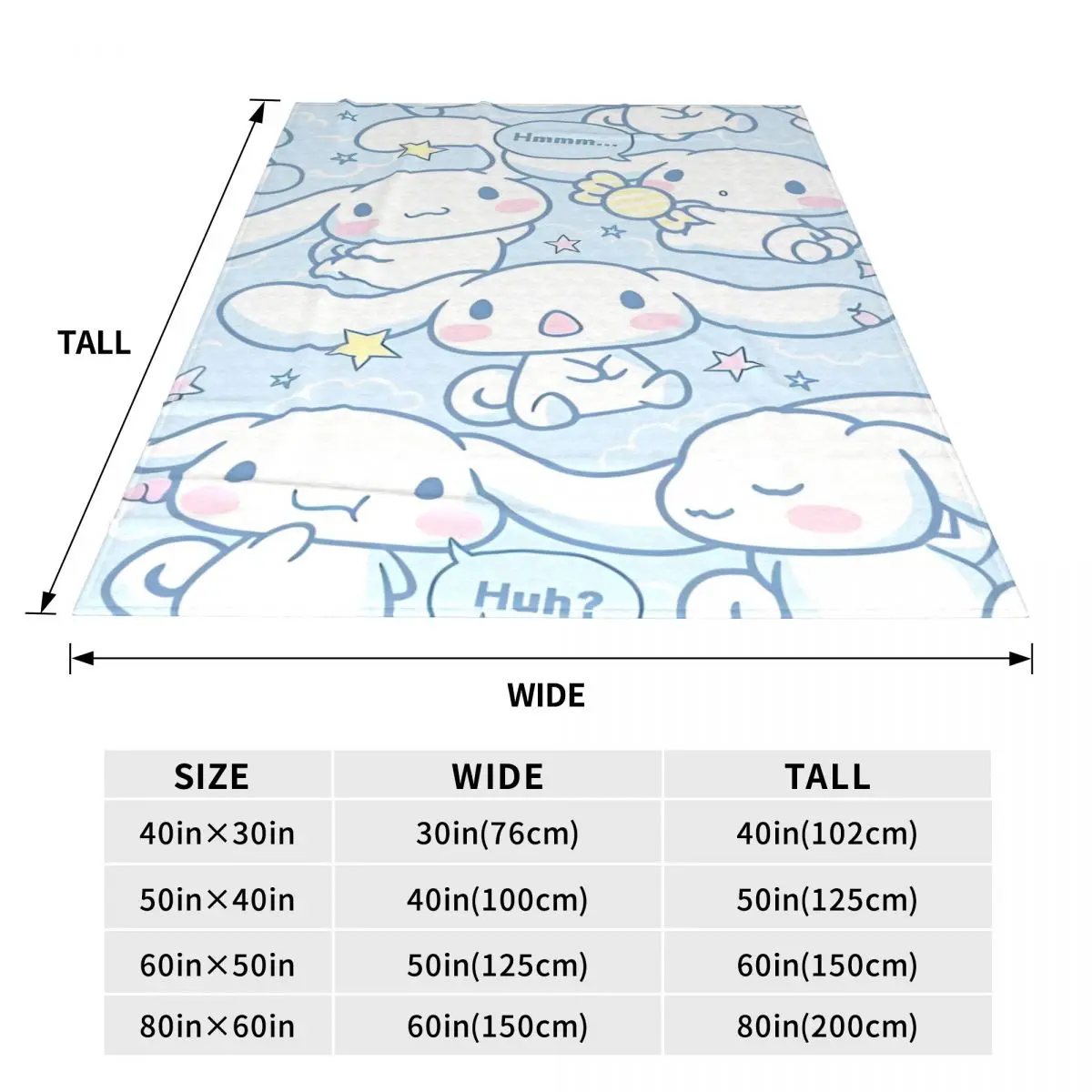 Sanrio Cinnamoroll Cute Cartoon Blankets Fleece Textile Decor Multi-function Super Soft Throw Blanket for Home Car Rug Piece image 6