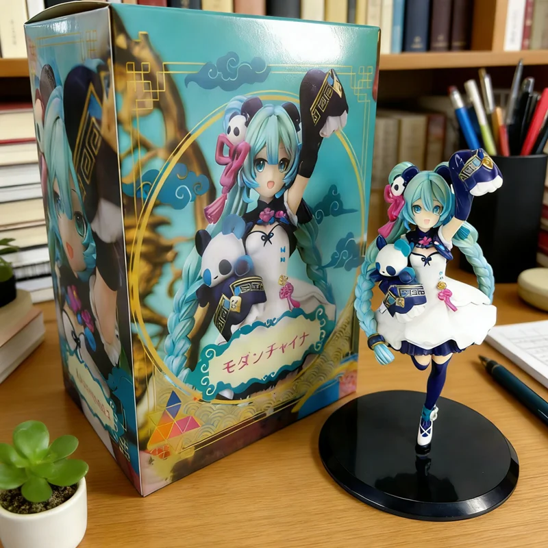 

Фигурка Хатсуне Мику 18 см в китайском стиле, модная панда, коллекционная модель из ПВХ, украшение для рабочего стола
