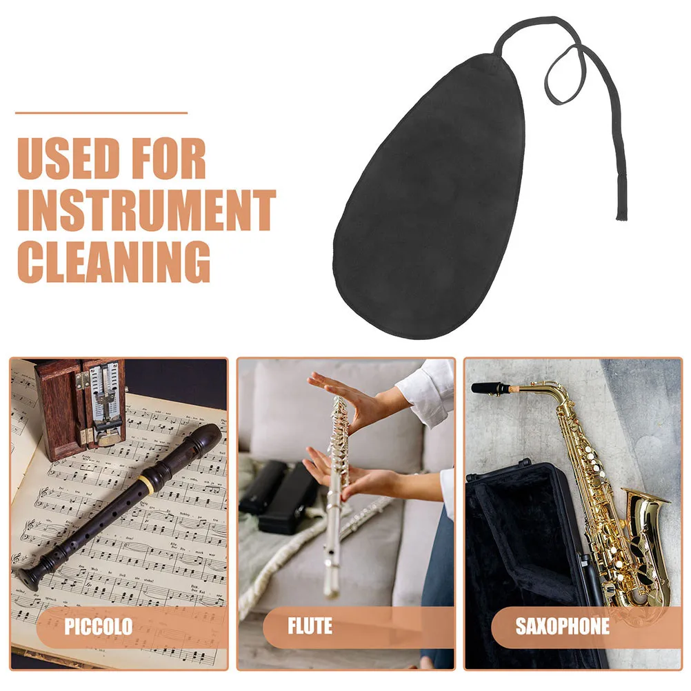 Premium Clarinet Saxophone Flute Cleaning Cloth Fast Drying Scratch Free Inside Tube Wiping Cloth for Musical Instruments