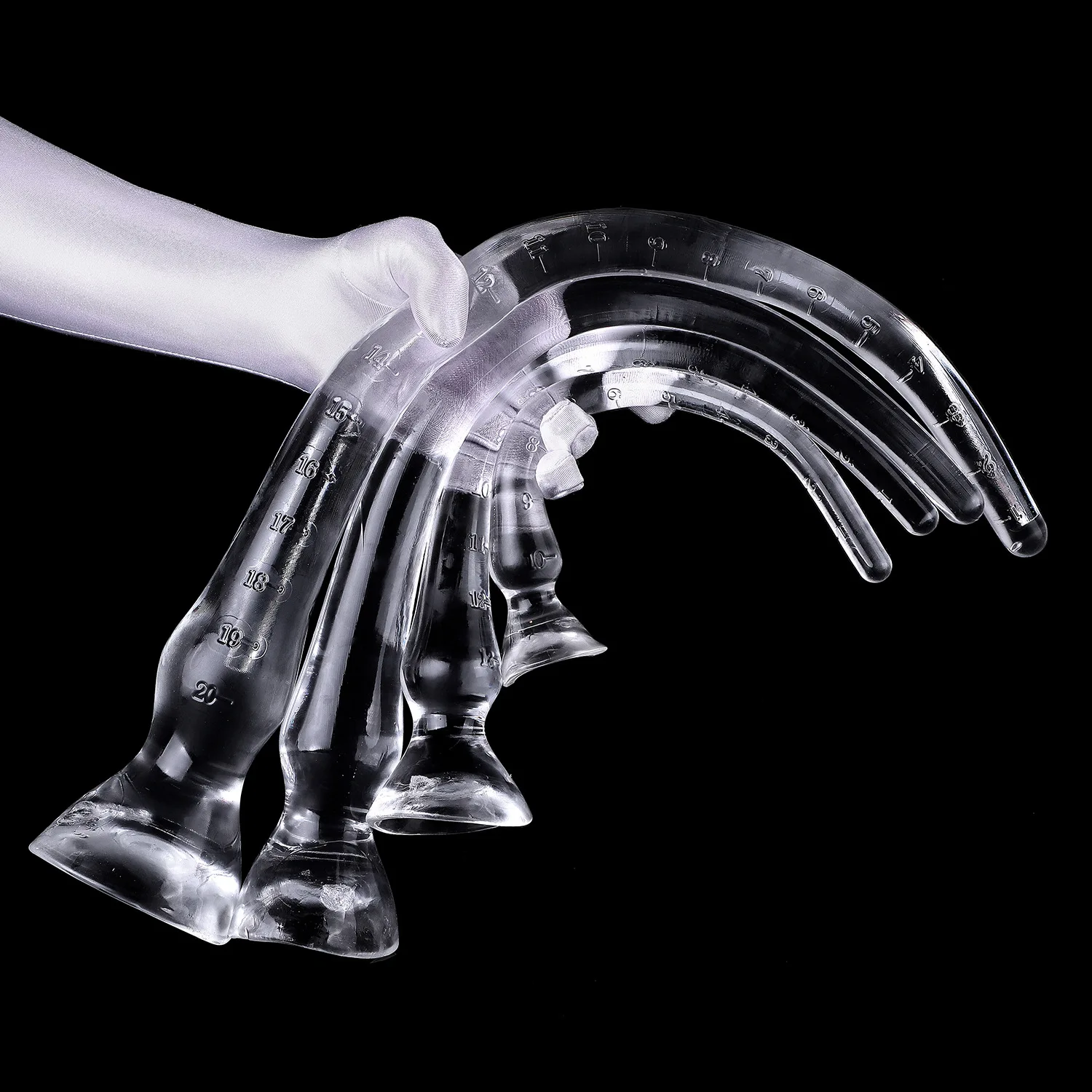 Transparent Soft Anal Plug Dildo Scale Strip Super Long 30-60cm Crystal Anal Whip Butt Prostate Massager dildo vagina Sex Toys view 2