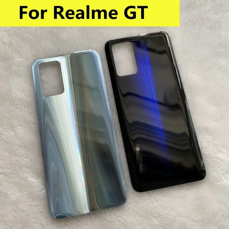 Крышка батарейного отсека Relame GT, крышка задней двери, стекло для Realme GT 5G, крышка корпуса RMX2202, замена задней крышки + клей