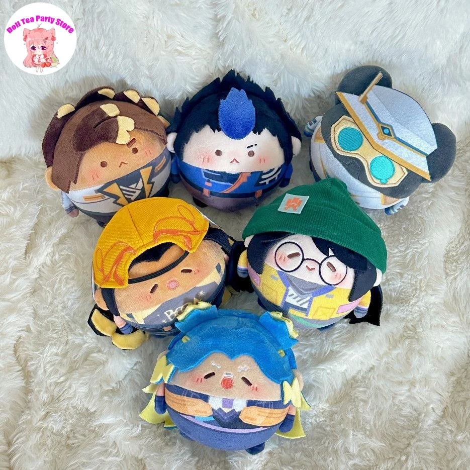 New Game VALORANT Sage Omen Jett Phoenix Killjoy 10cm Cotton Doll Round Dango Pendant  Cosplay Anime Plush Doll Keychain Gift