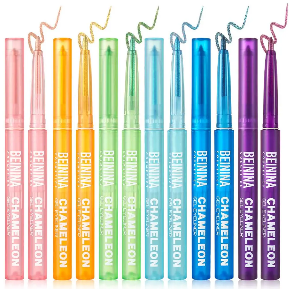 Eyeliner holographique caméléon - 6 couleurs changeantes, eyeliner liquide longue durée et facile à appliquer pour le maquillage de scène, de fête, de rave