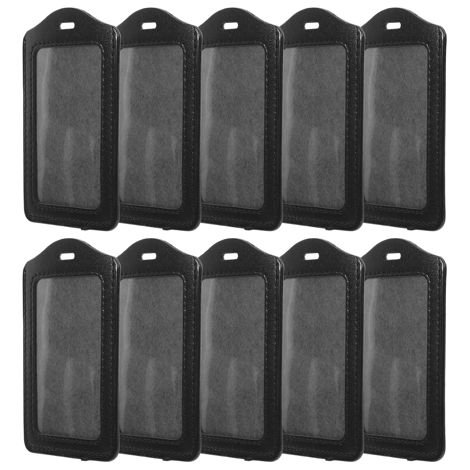 

10pcs Badge Holder Clear Card Sleeves Id Badge Protector Vertical Transparent Cover For Student Office Id Cards Game Cards