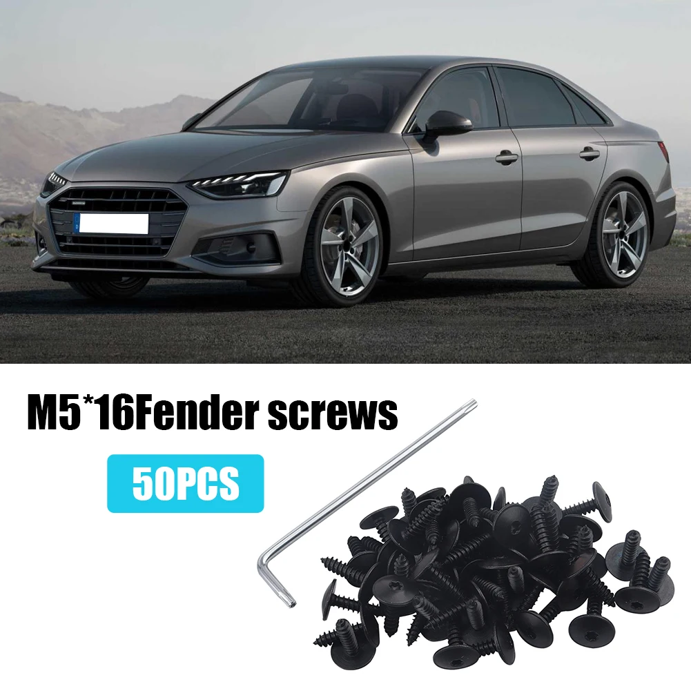 50 قطعة M5x16 سيارة درابزين المسمار السحابة مع توركس وجع غطاء المحرك سبلاش الحرس مسامير مسمار مزلاج التجنيب لأودي N90775001
