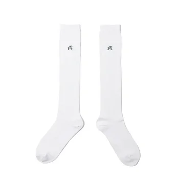 여성용 자수 긴 골프 양말, 얇은 야외 캐주얼 선스크린 양말, 골프 여성복, 여름