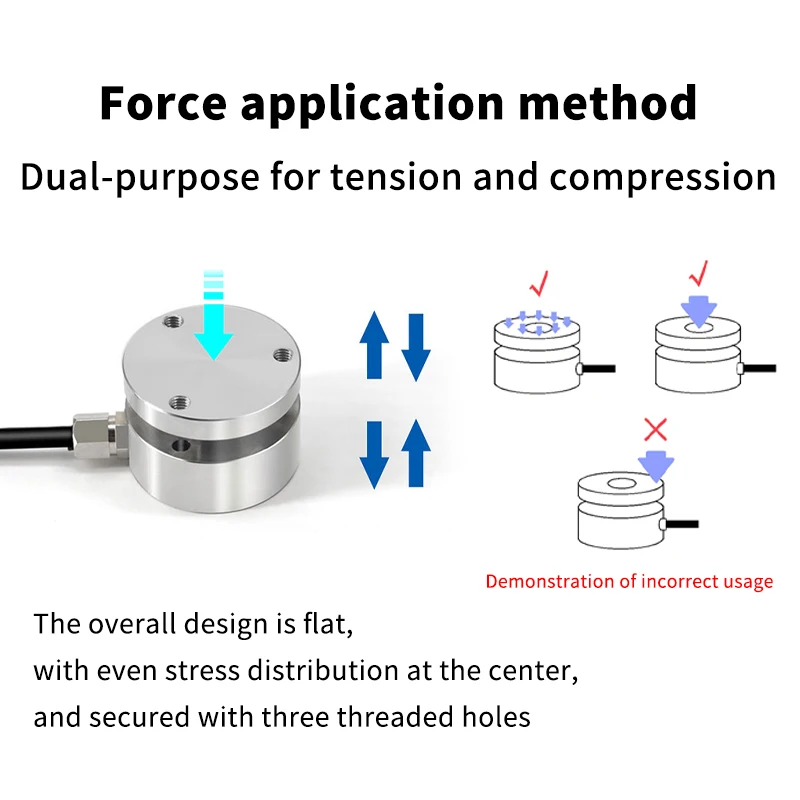 58mm High Precision Load Cell Kit with TX-2C Indicator, Plane Force Weight Sensor Weighing Control Instrument