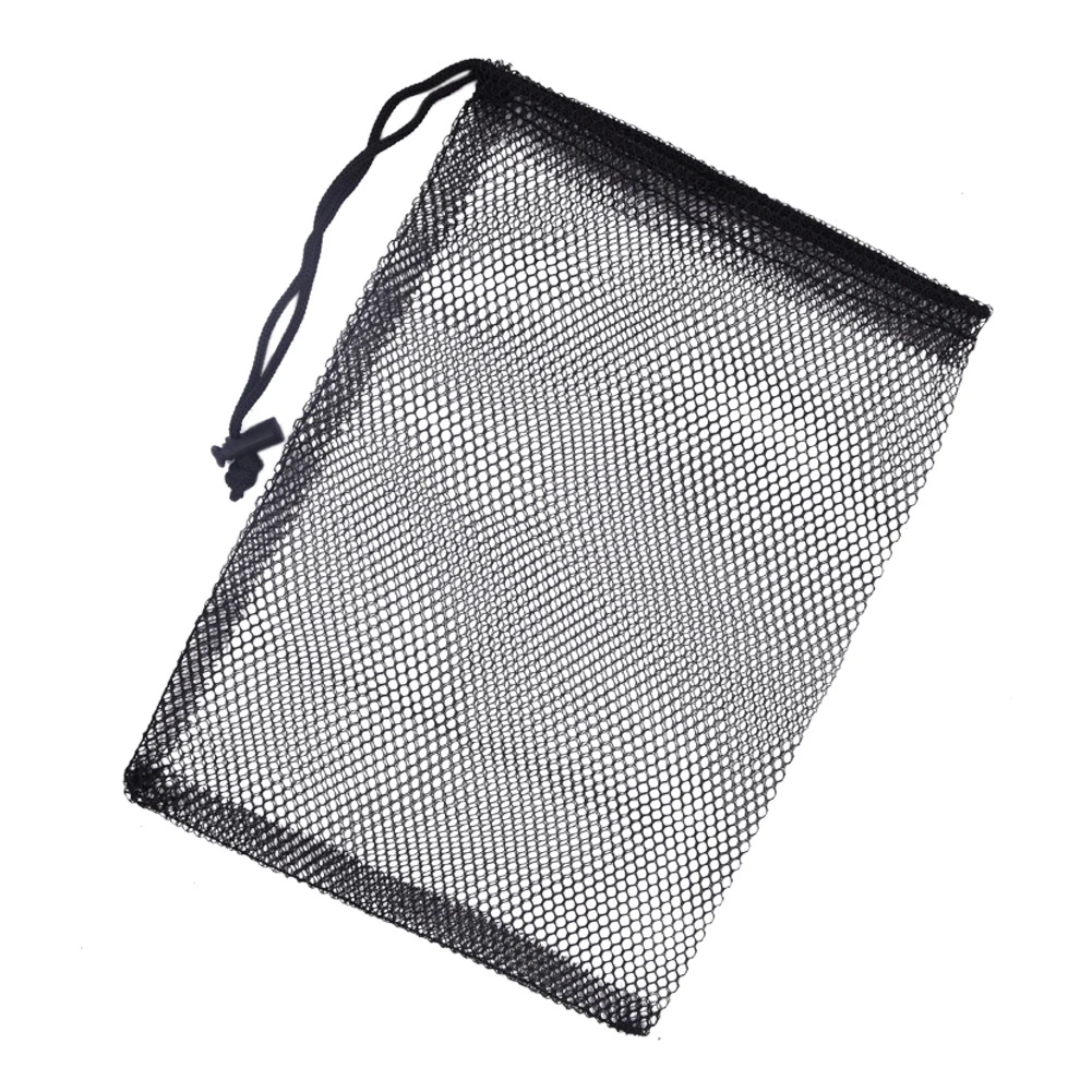 Nylon Golf Ball Carrying Bag Lightweight Mesh Construction Quick Pull Cord Sizes 15x20cm/20x25cm/20x30cm/25x30cm