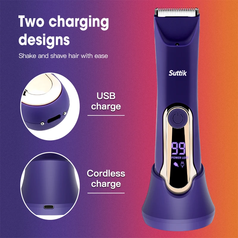 

RESUXI 8817 Electric Groin & Body Hair Trimmer Full Body Waterproof Hair Clipper Private Pubic Hair and Leg Hair Scissor ﻿