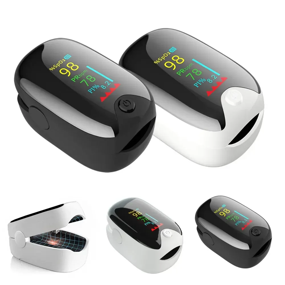 Finger Pulse Oximeter Digital Finger Clip TFT Display SpO2 PR Heart Rate Monitor Blood Oxygen Saturation Meter Portable