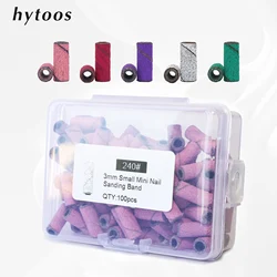HYTOOS 3mm Small Sanding Bands for Nail Drill Mini Sand Band File Polishing Nails Cuticle Clean No Stainless Steel Mandrel Bit