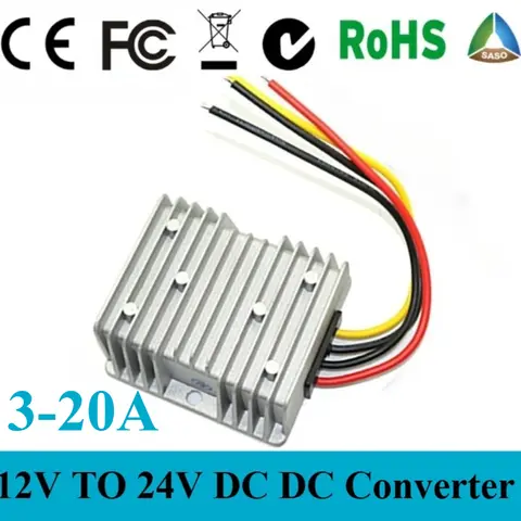 12V TO 24V 3A 5A 10A 12A 15A 20A DC DC Converter Step Up Stabilizer Voltage 12 to 24Volts Regulator Boost Module CE Certificated