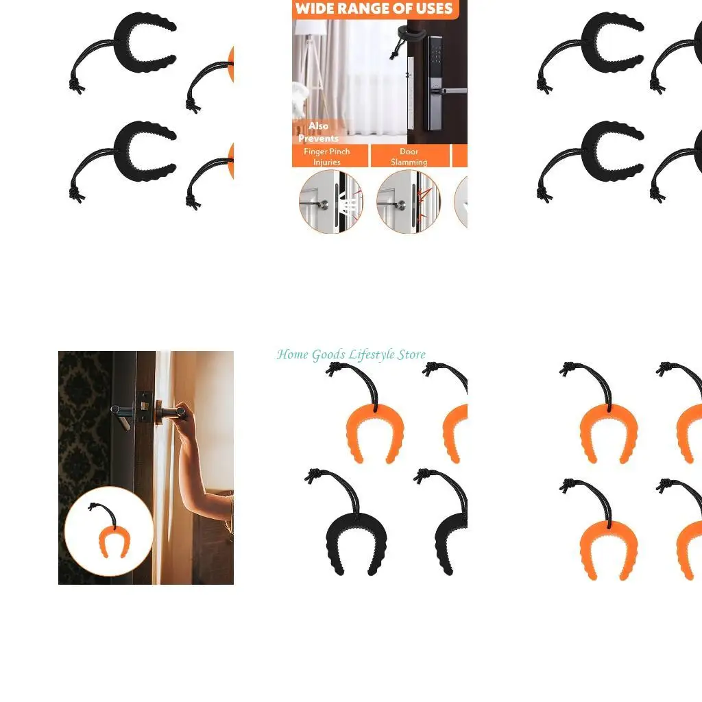 

E74E 4Pcs Door Pinch Guard Stop Door From Closing Door Stop for Law Enforcement