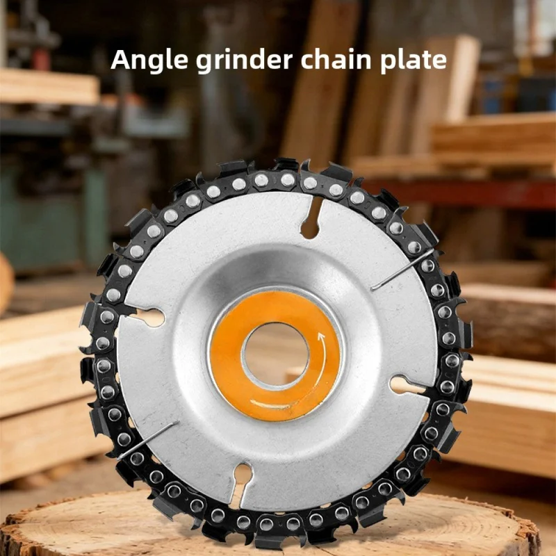 4 Inch Chain Disc for Angle Grinder, Wood Carving Cutting Wheel Multi-Purpose Grinder Attachment for Woodworking,SL26073