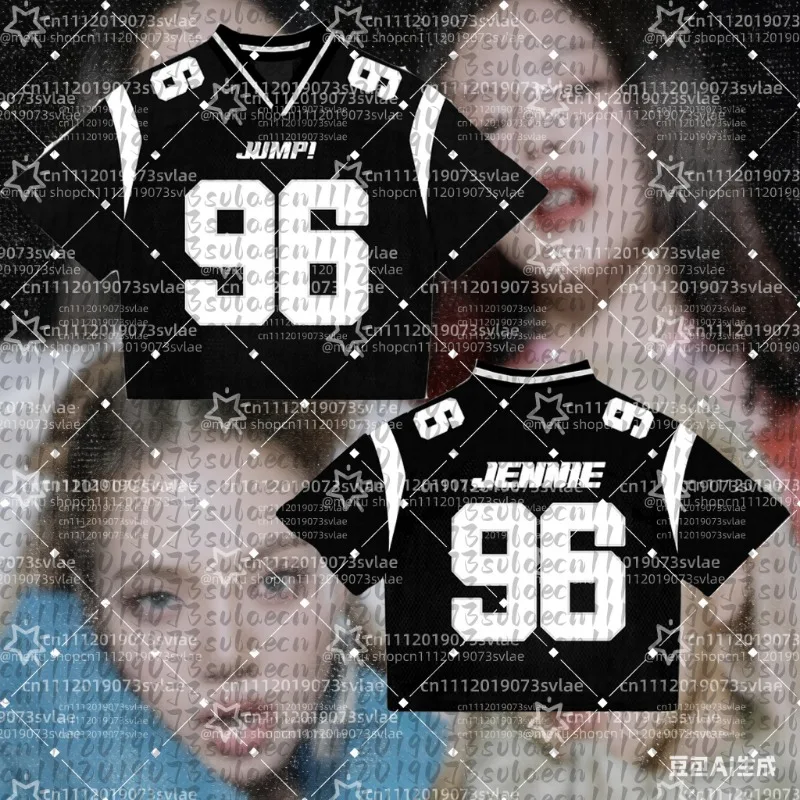 2026 Summer Korean Super Girl Group Fan T-shirt Concert Shirt Women's Y2K Super Large Fashion Casual Sports Short Sleeve JISOO