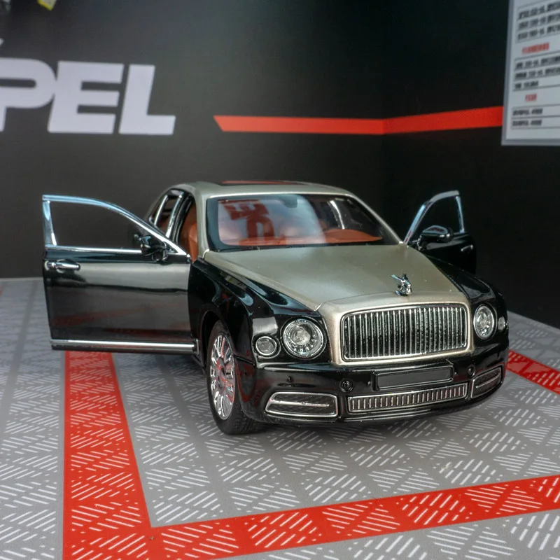 Modelo de coche de aleación Bentley Mulsanne 1:24, puertas y capó de motor, el maletero se puede abrir como regalo de cumpleaños para amigos