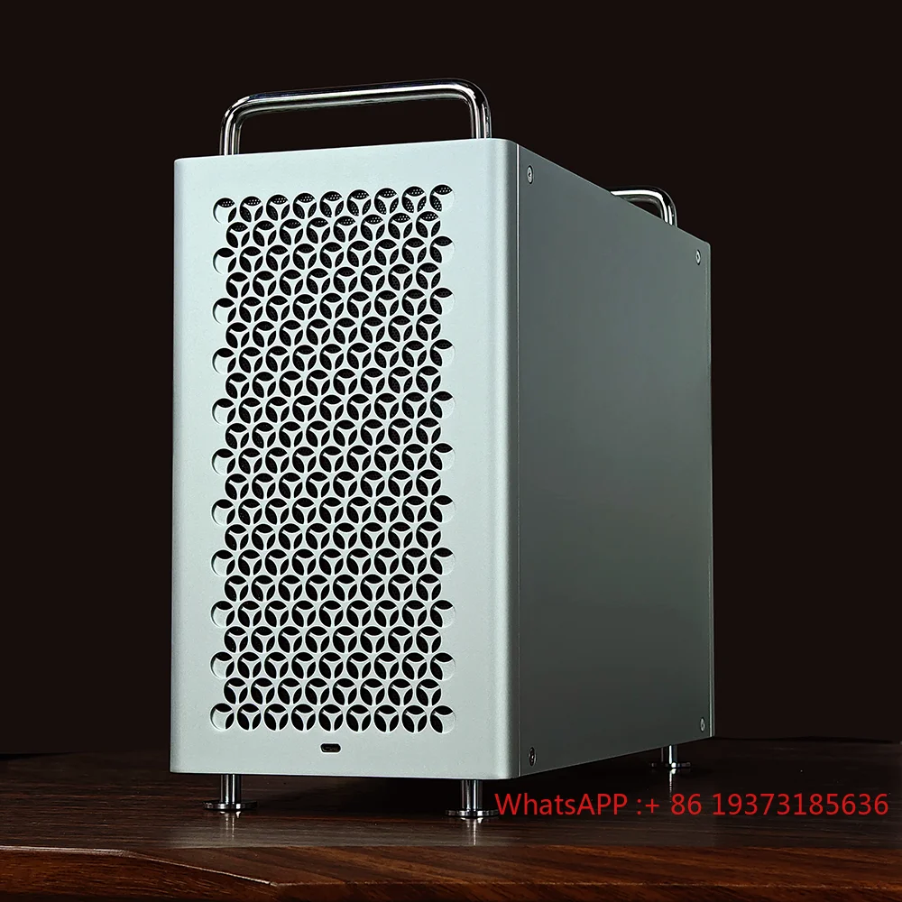 حافظة كمبيوتر صغيرة من سبائك الألومنيوم ITX متوسطة البرج جاهزة مع صواني CD Rook HDD بمنفذ USB أمامي للألعاب وIFans #2