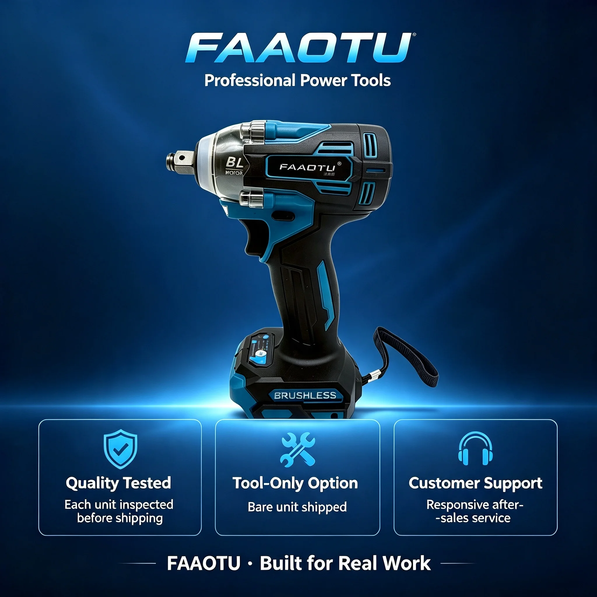 FAAOTU  004 Max Brushless Cordless Impact Wrench - 1/2