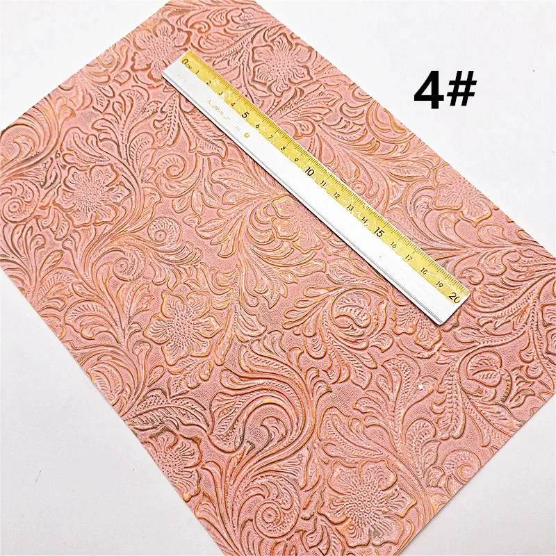 Pink Glitter Leather Sheets Leopard Custom Suede Leather Butterflies Printed Synthetic Leather for DIY Craft 8.2\