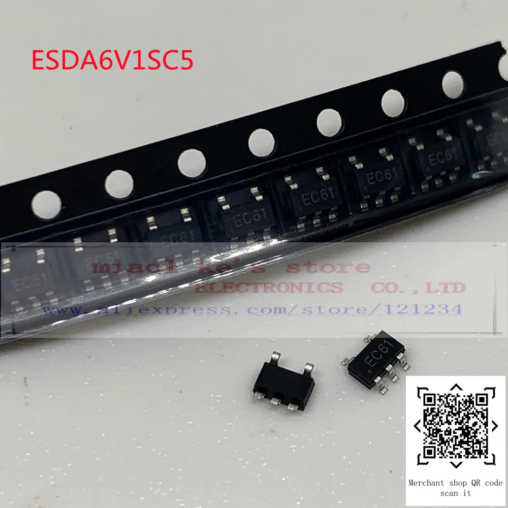 [10pcs-50pcs]100%New original: ESDA6V1SC5 EC61 - TVS DIODE 5.25V SOT23-5L/SC-74A/SOT-753