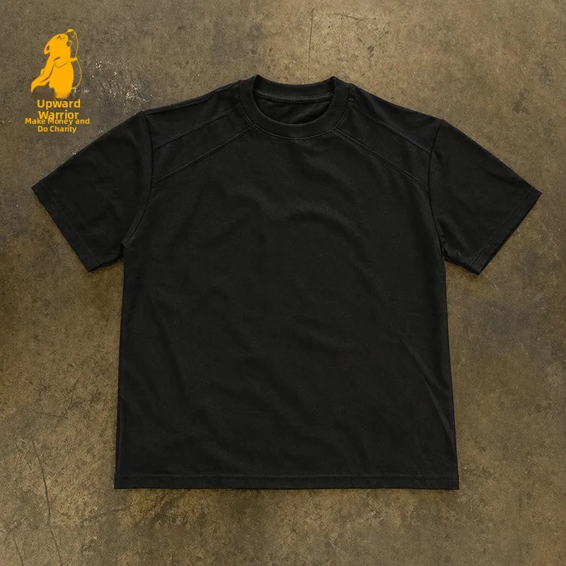 Charity Money Making American Deconstructed Short Sleeve T-Shirt Men's Loose Women's Summer Couple's Top UPUPXIA