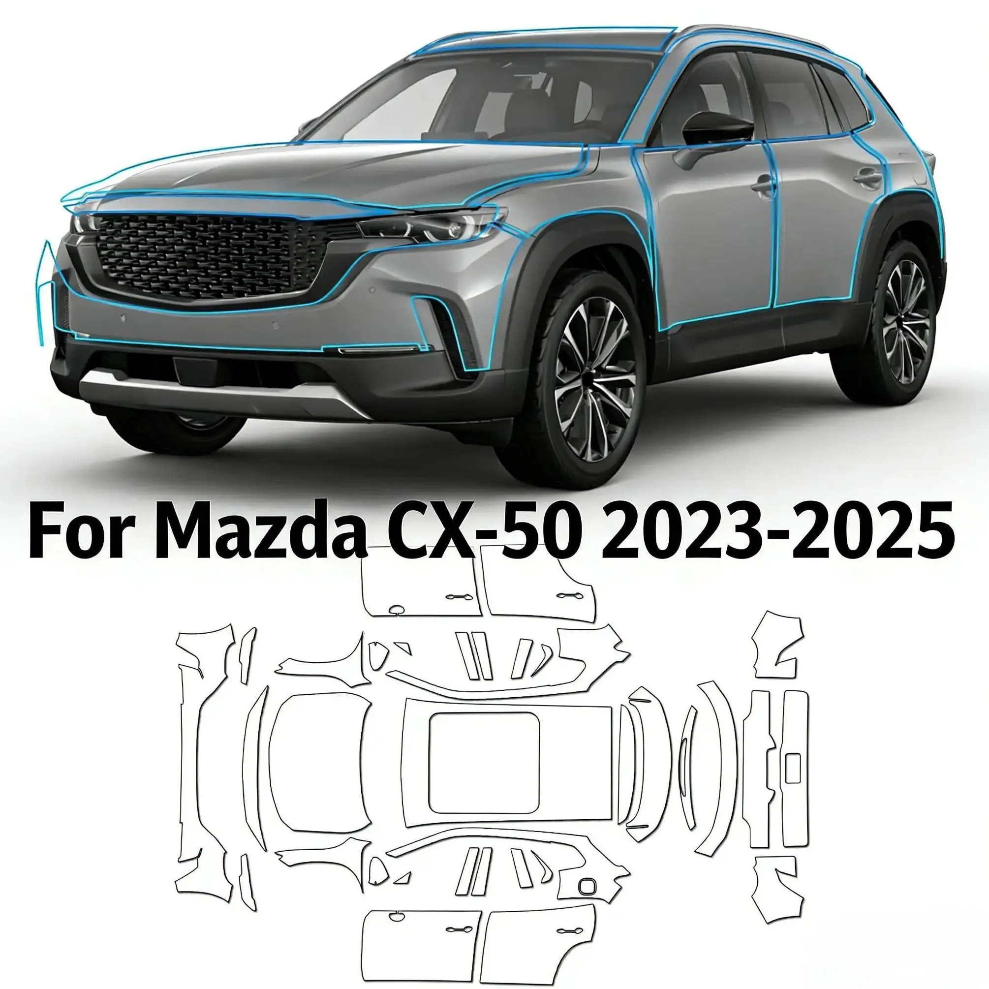 

8.5Mil Pre-cut PPF For Mazda CX-50 2023-2025 TPU Matte And Clear Paint Protection Film Scratch-Resistant Exterior Accessories