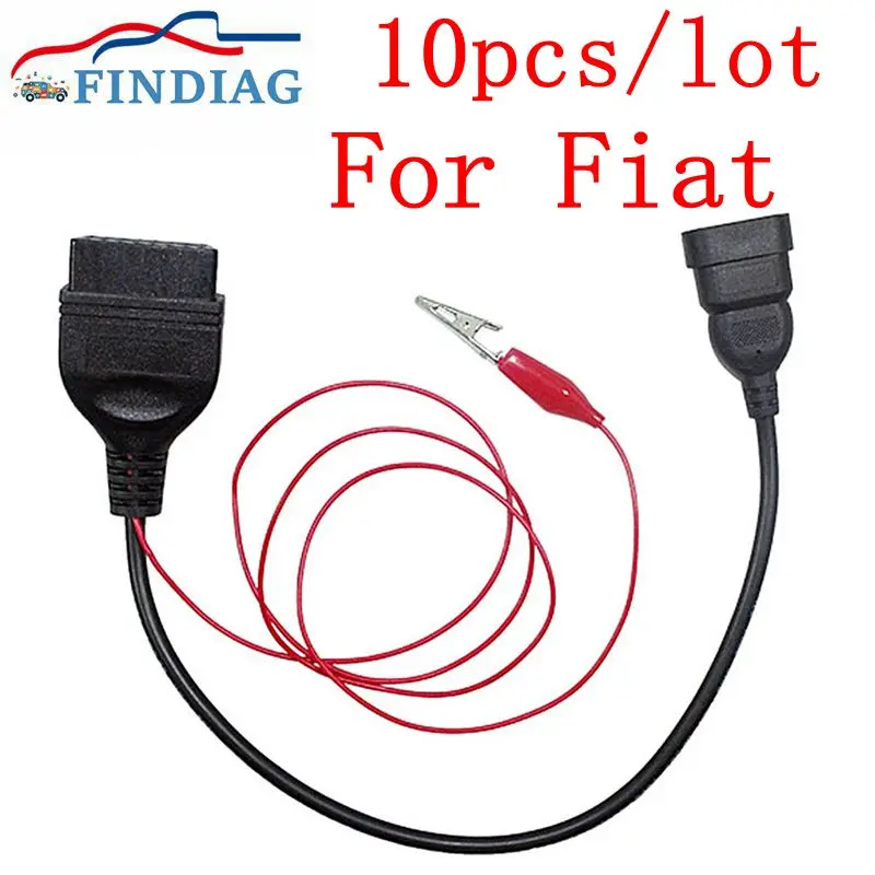 

10pcs/lot For Fiat 3 Pin to Female 16Pin OBDII OBD2 Compatible Diagnostic Interface Data Link Connector for Lancia for Alfa