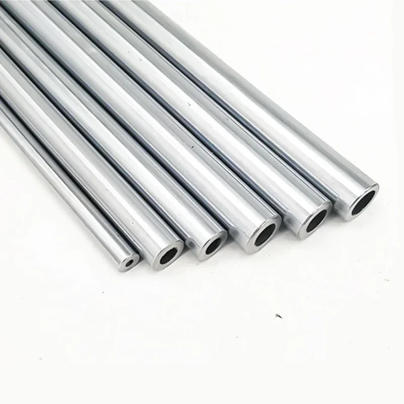 2PC Linear Optical Axis Chrome-Plated Round Rod Polished Rod Guide Hollow Hard Shaft Outside Dia 10/12/14/16/20mmLength100-500mm