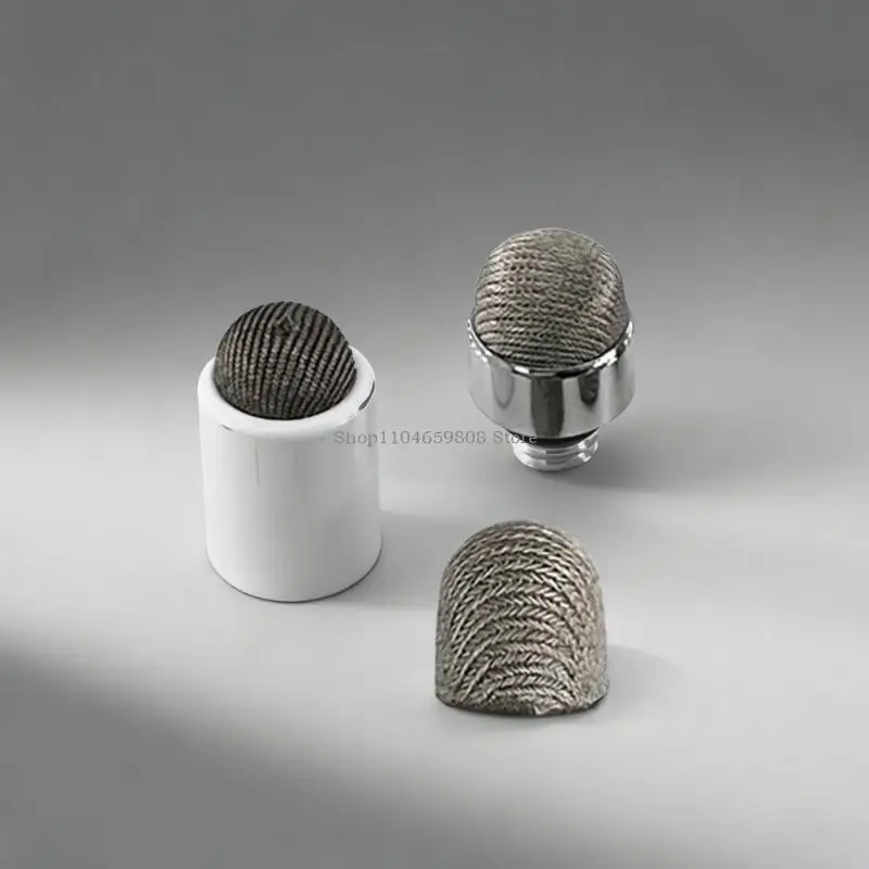 10 Styluses Pen Replacement Heads Silver Fiber Cloth Tip Scratch Proof Design All Device