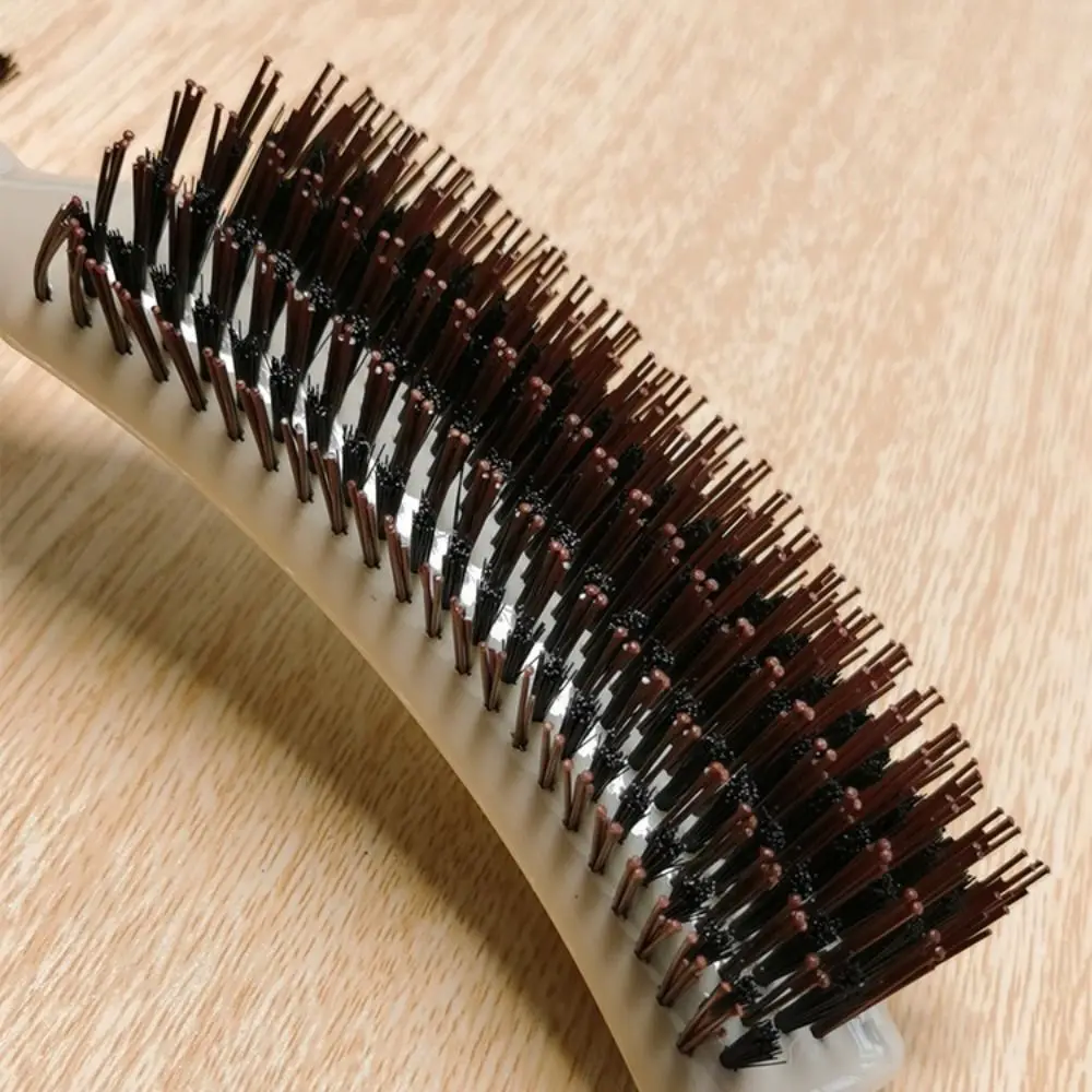 

Plastic Scalp Massag Fluffy Hairdressing Comb Professional Anti-slip S-shaped Comb Anti-Static Durable Frizz Hair Brush Barber