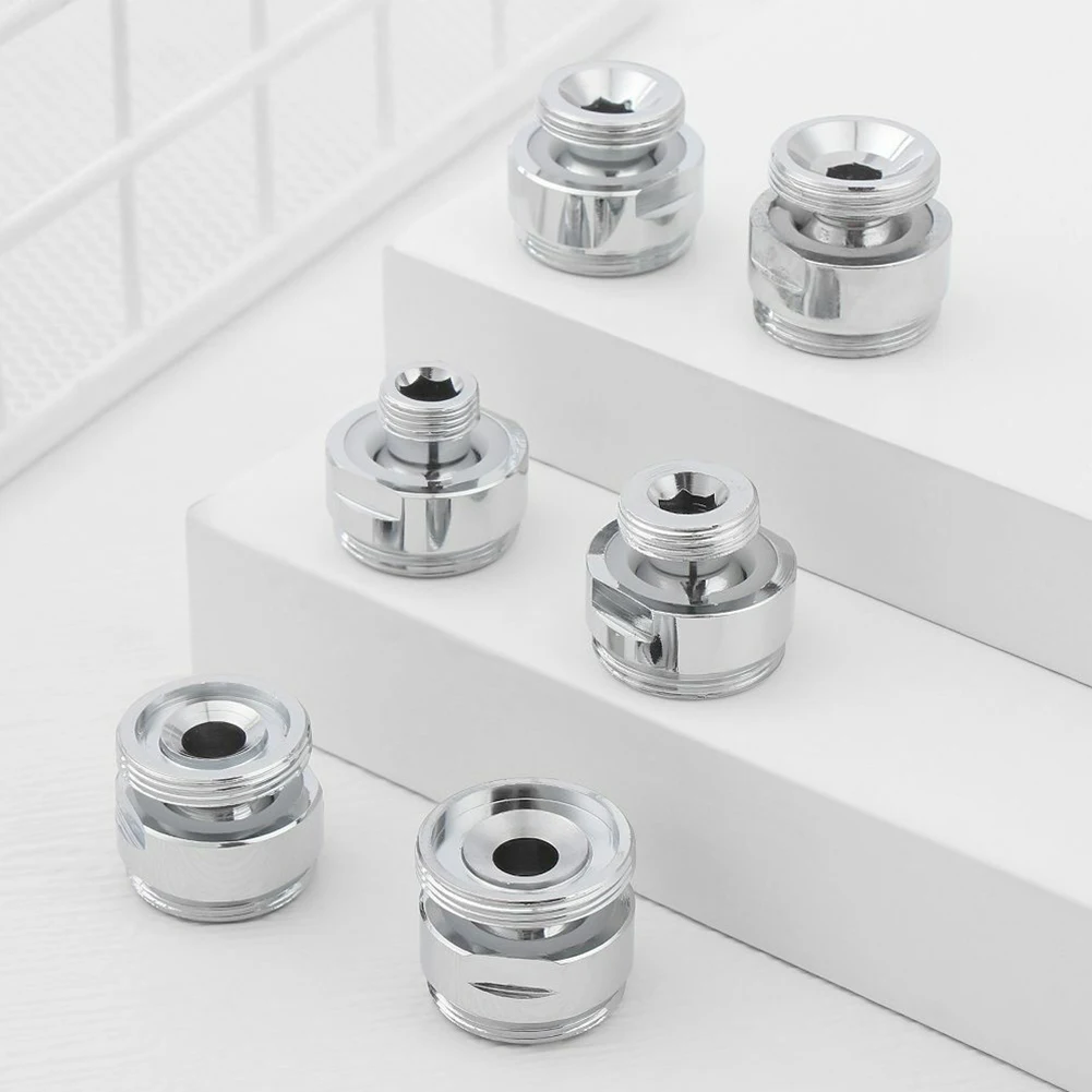 360° Adjustable Faucet Connector M22 Thread Adapter For Kitchen/bathroom Sink Faucet Chrome-plated Brass Connector Hardwares