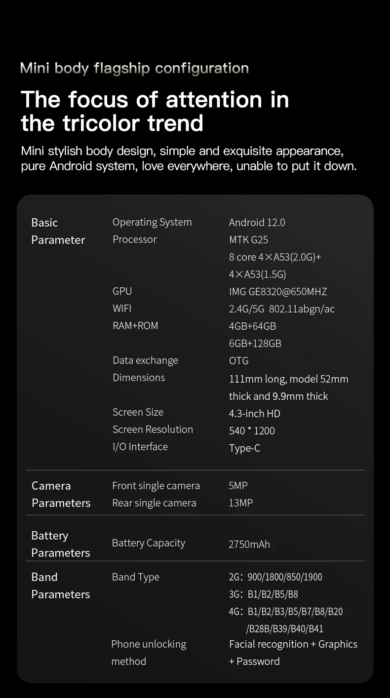 ONEMYTH F9 Max LTE 4G Mini Smartphone Metal Body Octa Core HD Camera WIFI Android Mobile Cell Phone 2750mAh Battery