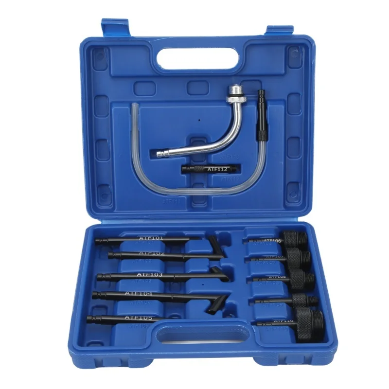 

13 Pcs ATF Gearbox Filling Adapter Carbon Steel Transmission Oil Refill Fluid Pump Refilling Connector Tool