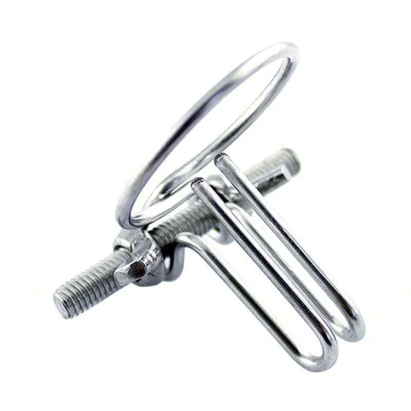 Male Horse Eye Urethra Expander with Elastic Clamp Urethral Locking Ring Glans Rod Penis Plug Urethral Dilators