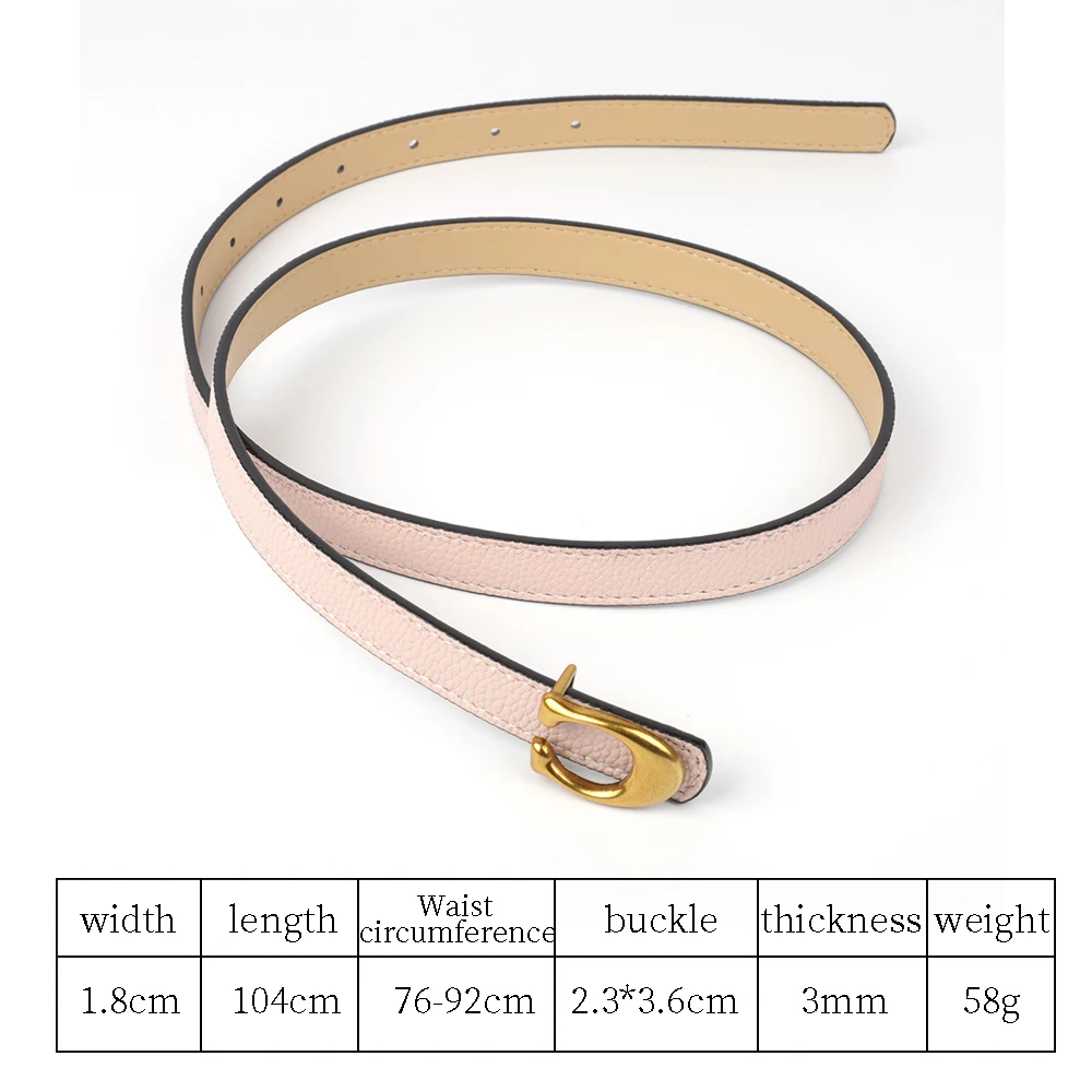 Women Leather Belts Retro Simple Denim Dress Waist Strap C Buckle Ladies High Quality Waistband Jeans Belt