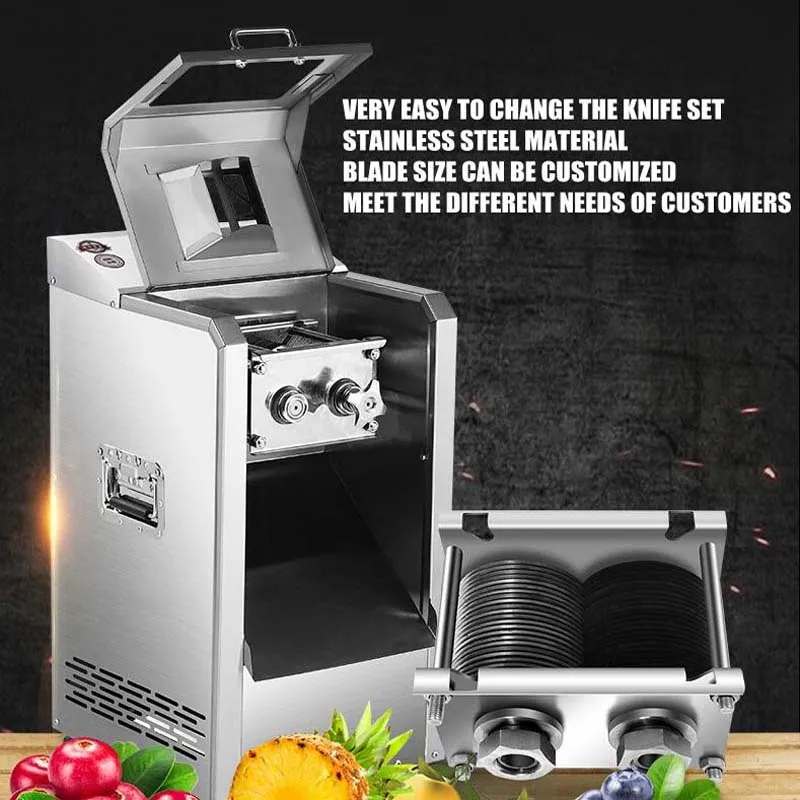 Vertical Stainless Steel Electric Fresh Meat Cutting Processor Commercial Equipment For Canteen And Restaurant Meat Slicer