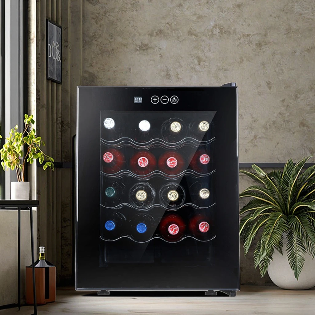 46 Liter Mini Fridge Refrigerator 20 Bottle Wine Cooler With Wine Rack And Temperature Control