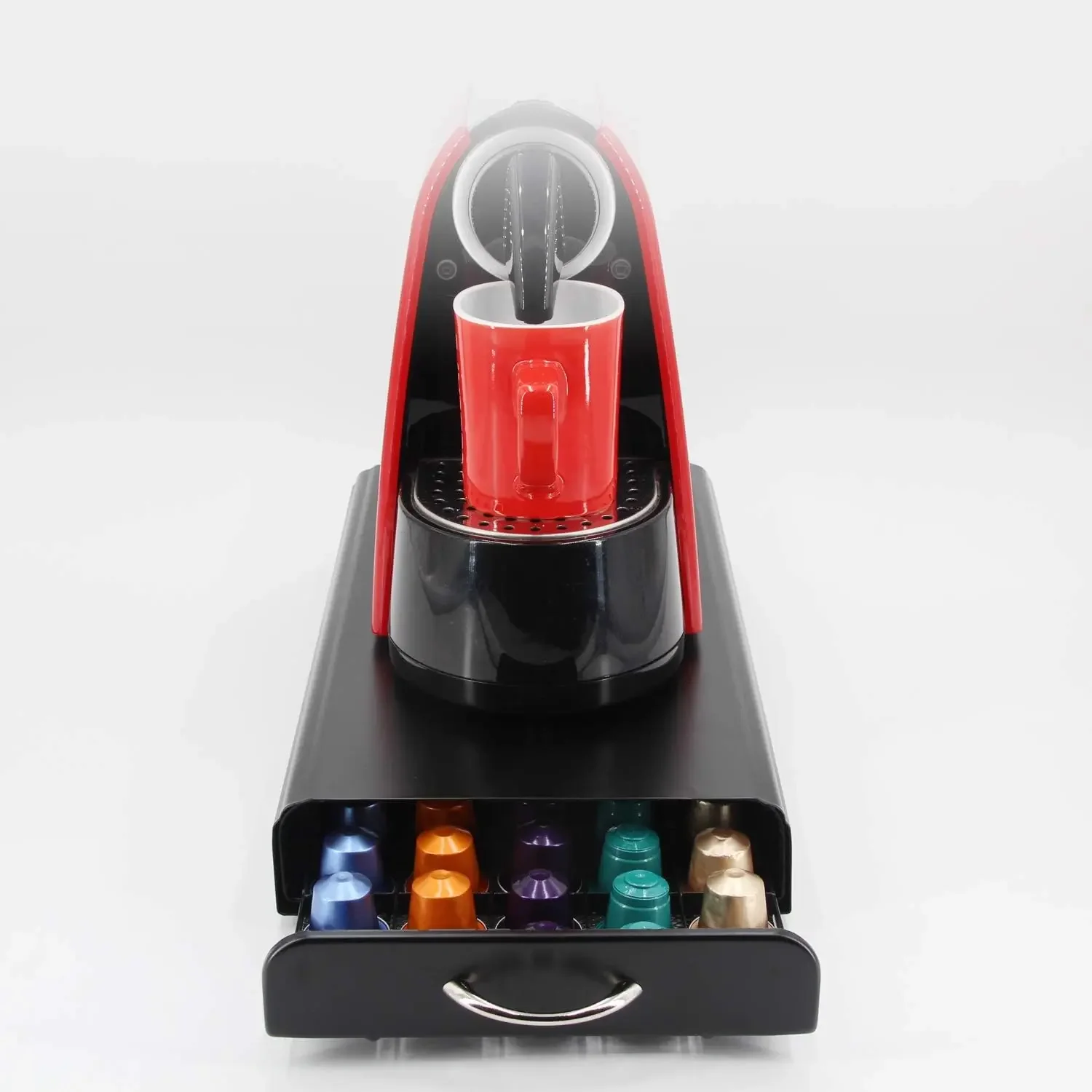 50 Metal Nespresso Originalline Coffee Capsule Pod Holder Drawer Storage with Drawer Rack Organizer Handle