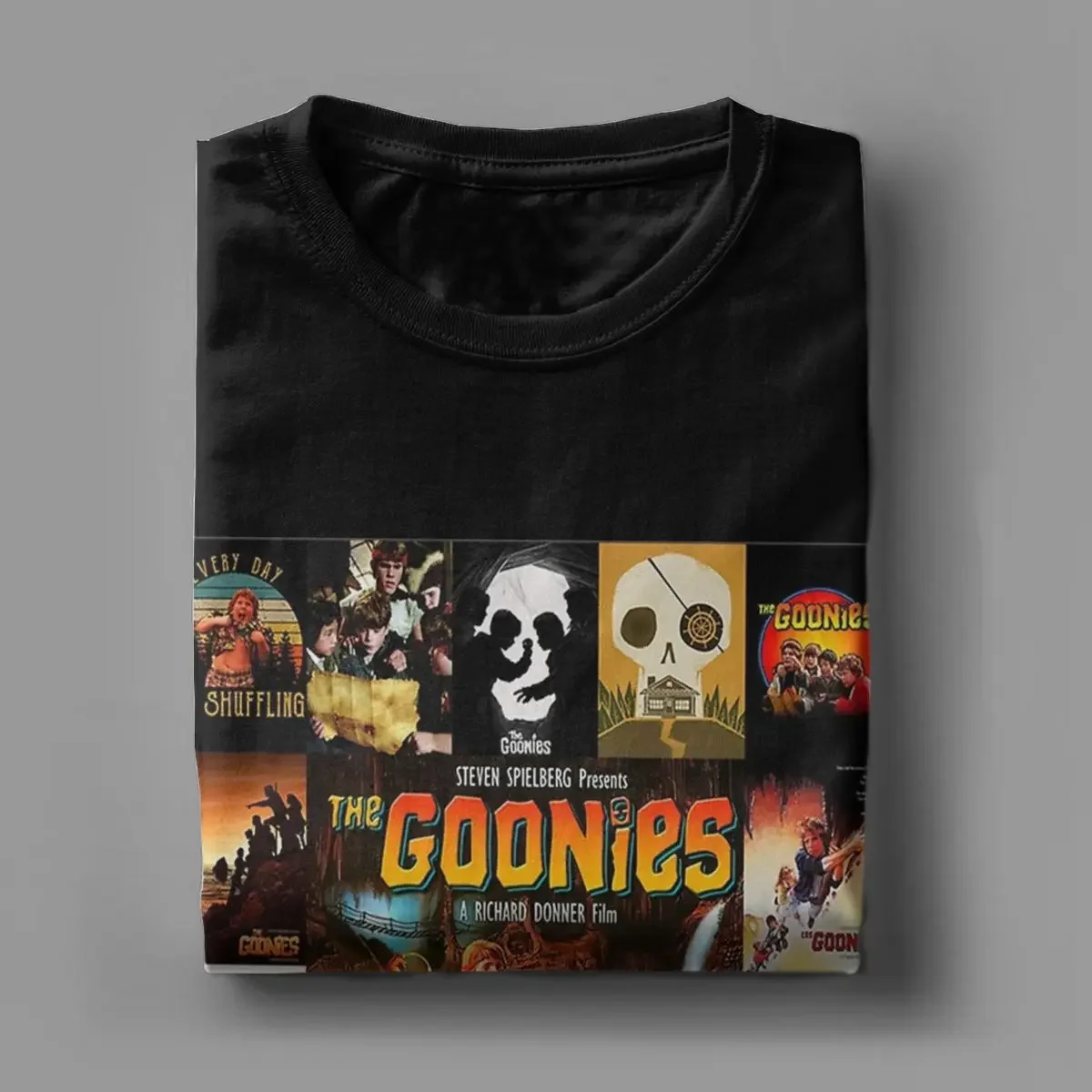 Awesome Goonies Classic Movie T-Shirts Men Round Collar 100% Cotton T Shirts Short Sleeve Tees Original Clothes