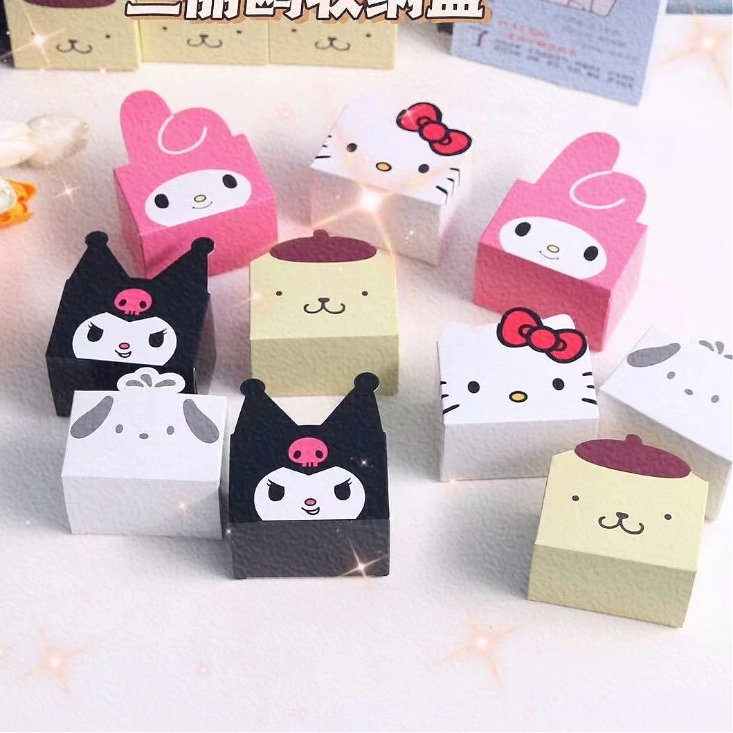 

5 pcs New Kuromi Storage Box Lovely My Melody Style Paper Box Containing Jewelry Stationery Paper Desktop Decoration Kids Toys