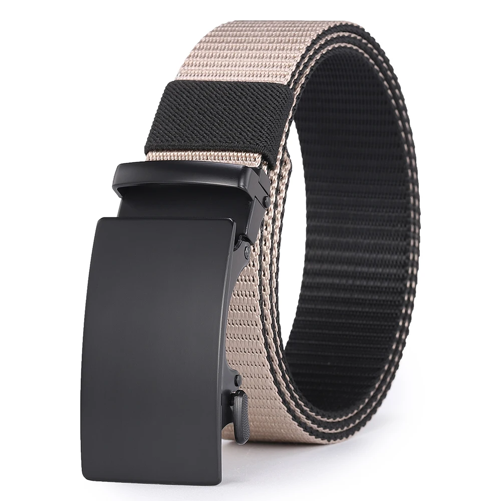 New Golf Sports Elastic Belt Tactical Belt Metal Automatic Buckle Cowboy Designer Belt Outdoor Tactical Belt Military Gifts Men