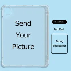 For iPad Case 9 Gen 10.2 Custom Photo Personalized Tablet Funda Cover Frosted Transparent for iPad 10.2 10.9 Air 5th 4th Gen