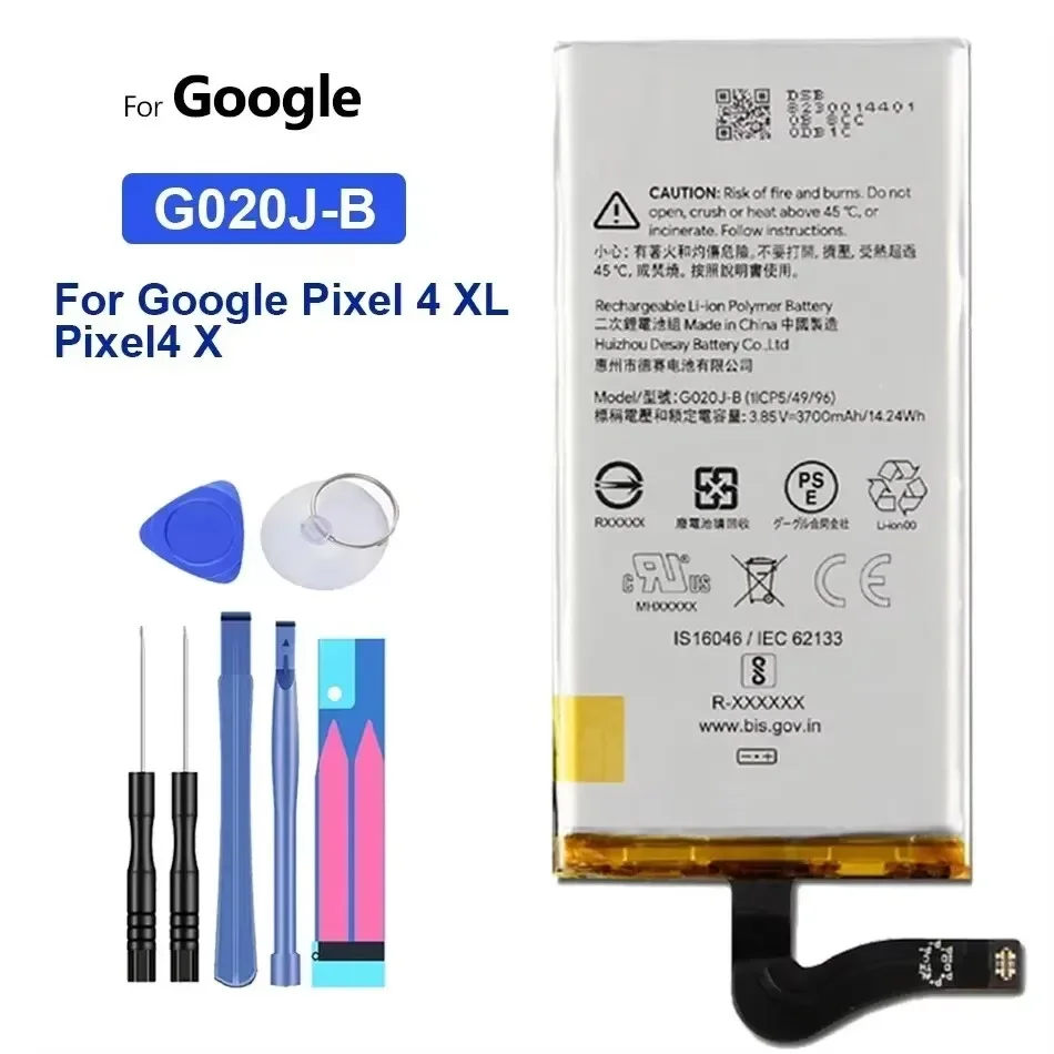 2800mAh-3885mAh Battery G025E-B G020I-B G020J-B G025J-B For HTC Google Pixel 4A 5G 4 XL X Big Power Bateria