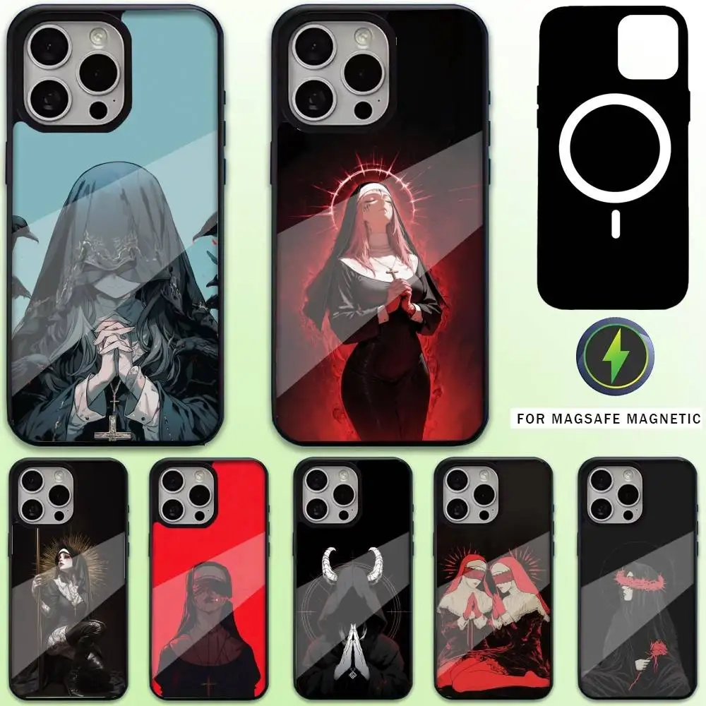 

Gothic S-Satan Witch Phone Case For iPhone17,16,15,14,13,12,11 Plus,Pro Max Magnetic For Magsafe Wireless Charging