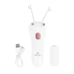 Depiladora eléctrica con carga USB para mujer, afeitadora Facial, masajeador Facial