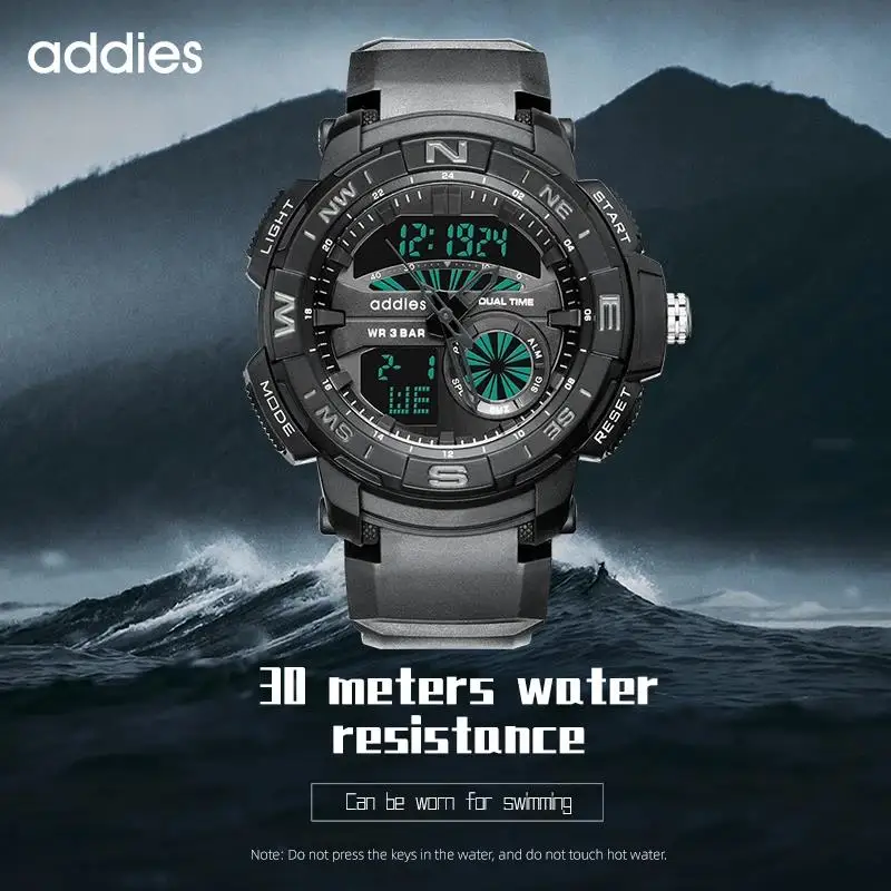 

Addies Military LED Watch For Men 30M Waterproof Electronic Watch Chronograph Clock Sport Outdoors Wristwatch Relogio Naviforce